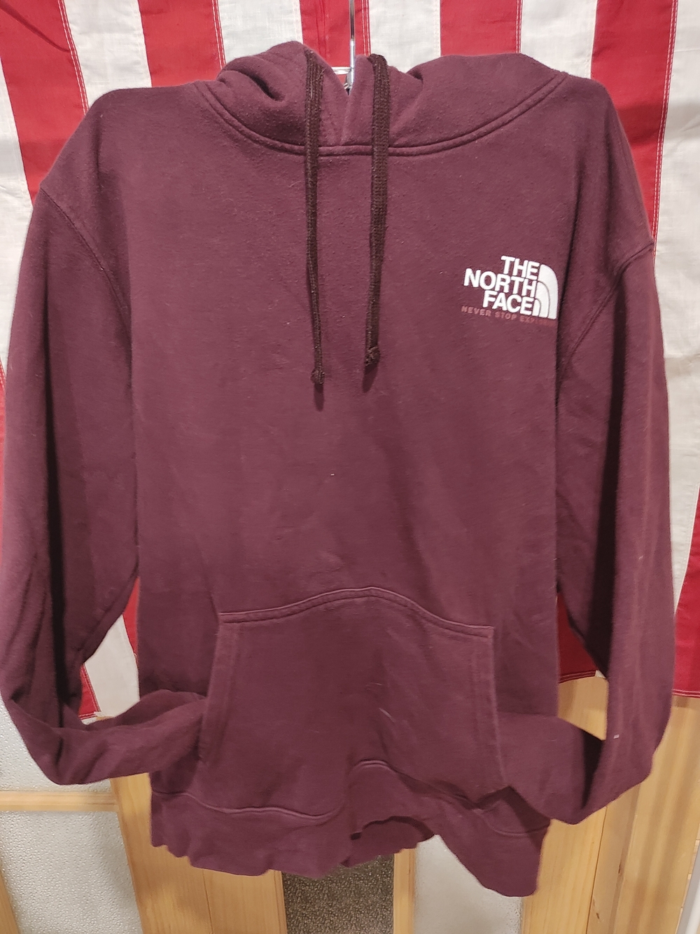 The North Face Men's Maroon Pullover Hoodie Sweater